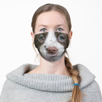 Dog Adult Cloth Face Mask by SocialiteDesigns at Zazzle
