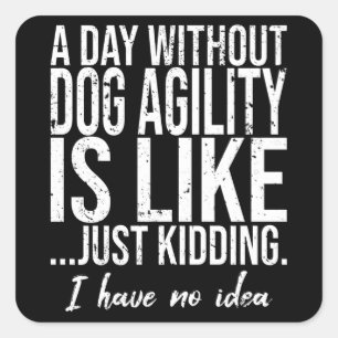 Dog Agility funny sports gift Square Sticker