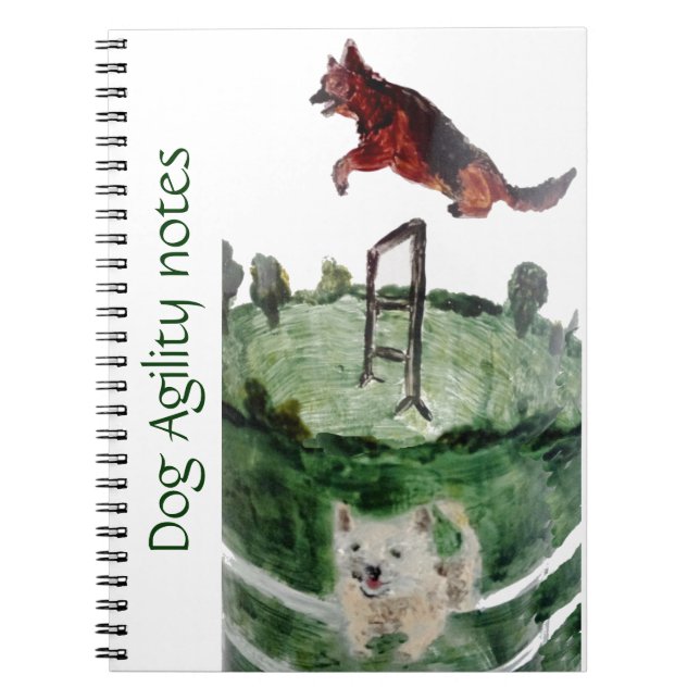 Dog Agility Painting Custom Notebook (Front)