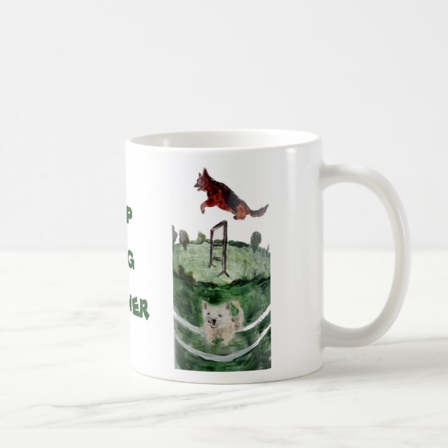 Dog Agility Painting Personalized Coffee Mug (Right)