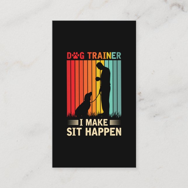 Dog Agility Training Women Men Dog Trainer Business Card (Front)