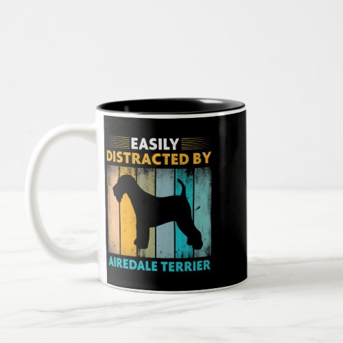 Dog Airedale Terrier Every snack you make Every me Two_Tone Coffee Mug