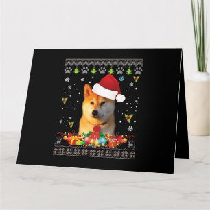 Dog Akita Merry Christmas Akita Inu Dog Ugly Sweat Card