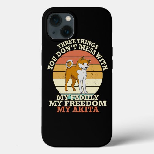 Dog Akita mom dog sayings breeder 6 iPhone 13 Case