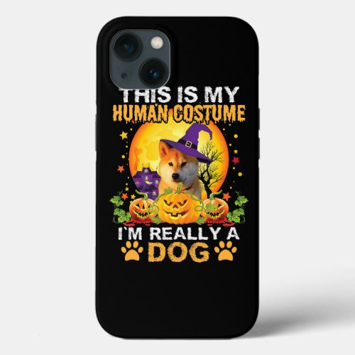 Dog Akita This Is My Human Costume Im Really A Dog iPhone 13 Case