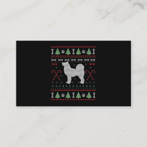 Dog Akita Ugly Sweater Christmas Shirt Funny Dog L Business Card