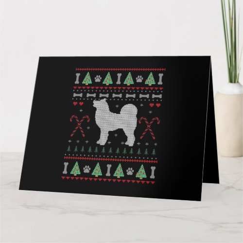 Dog Akita Ugly Sweater Christmas Shirt Funny Dog L Card