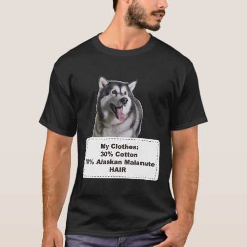 Dog Alaskan Malamute Funny Shedding Dog Alaskan Ma T_Shirt
