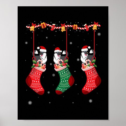 Dog Alaskan Malamute Matching Holiday Outfit Alask Poster