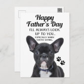 Dog Always Look Up To You Fathers Day Postcard (Front/Back)