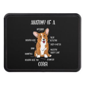 Dog Anatomy , Cute Welsh Corgi Puppy Biology Gift. Hitch Cover