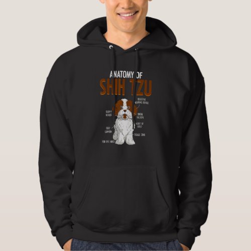 Dog Anatomy  Shih Tzu Breed Canine Hoodie