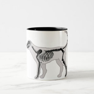 DOG ANATOMY X-RAY VET Two-Tone COFFEE MUG
