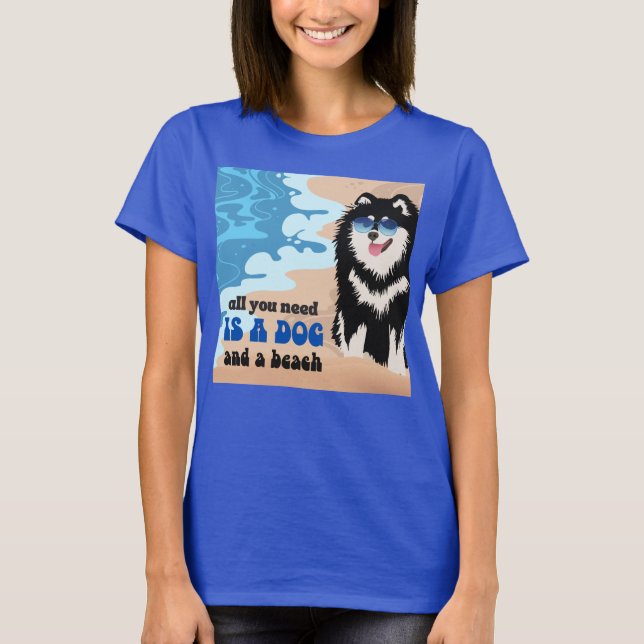 DOG AND A BEAC Finnish Lapphund  shirts all styles (Front)