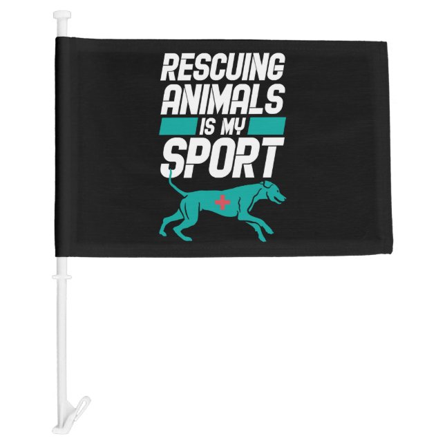 Dog And Animal Rescue Car Flag (Front)