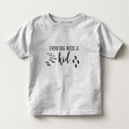 Dog and Baby Footprints Toddler T_shirt