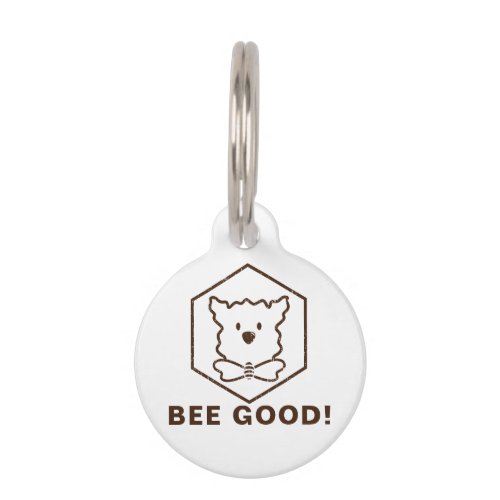 Dog and Bee design Pet ID Tag