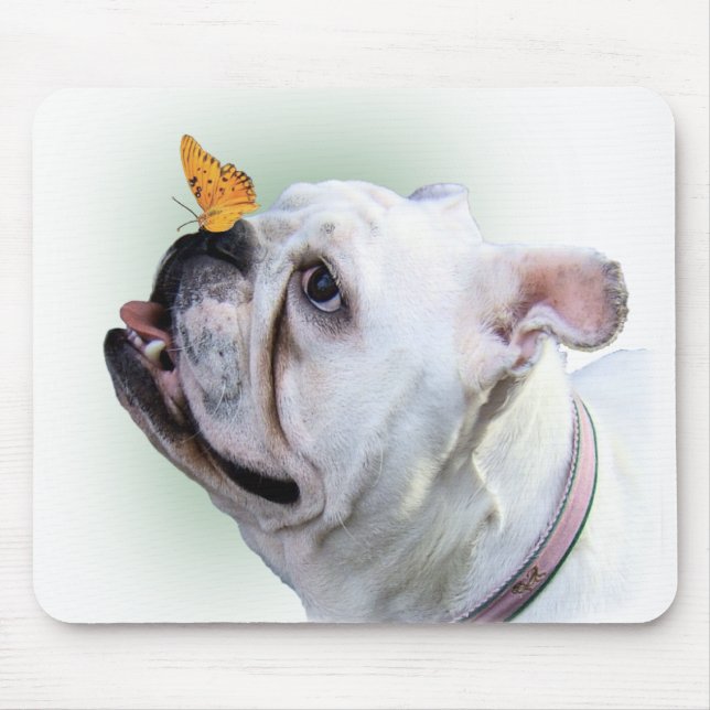 Dog and Butterfly Mouse Pad (Front)
