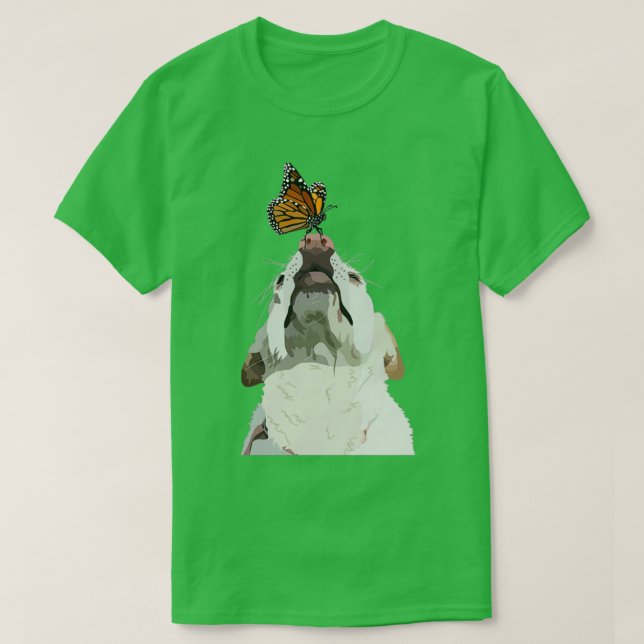 Dog and Butterfly T-Shirt (Design Front)