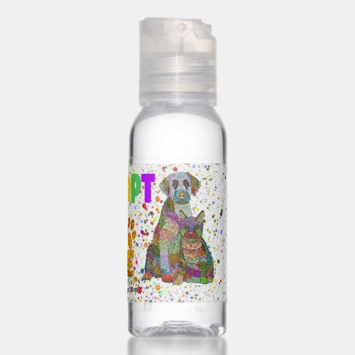 Dog and Cat Adopt Dont Shop and Love Hand Sanitizer