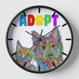 Dog and Cat Adoption and Rescue Clock