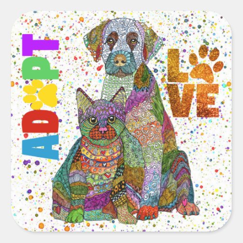 Dog and Cat Adoption and Rescue Stickers