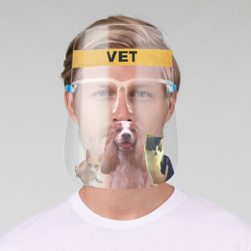 Dog and cat animals veterinary face shield