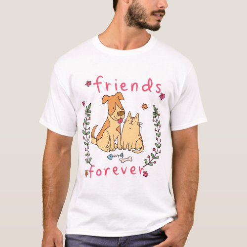 Dog and Cat Best Friend T_Shirt