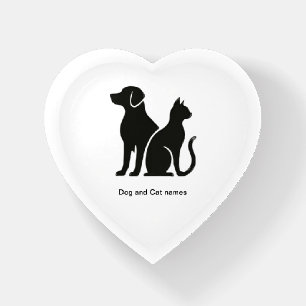 Dog and Cat boho design Paperweight