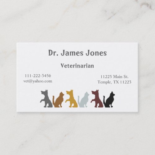 Dog and Cat Business Card