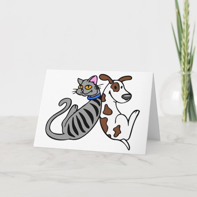 Dog and cat card (Front)