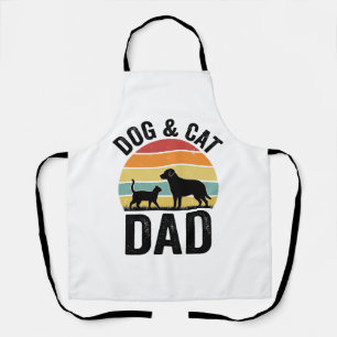 Dog and Cat Dad Vintage Pet Lover Shirt Design_1 Apron