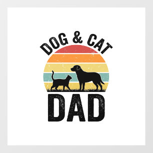 Dog and Cat Dad Vintage Pet Lover Shirt Design_1 Floor Decals