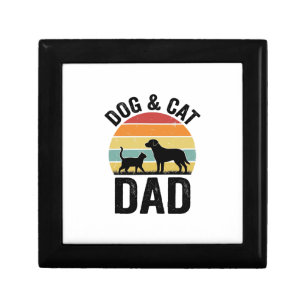 Dog and Cat Dad Vintage Pet Lover Shirt Design_1 Gift Box