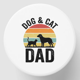 Dog and Cat Dad Vintage Pet Lover Shirt Design_1 Mini Candle Favors