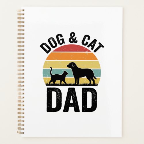 Dog and Cat Dad Vintage Pet Lover Shirt Design_1 Planner
