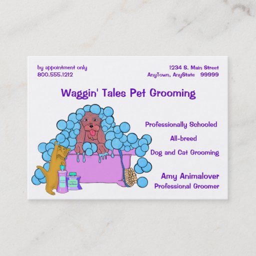 Customizable Dog And Cat Grooming Business And Appointment Card Business Cards