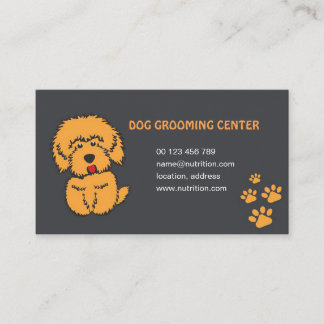 dog and cat grooming business card 
