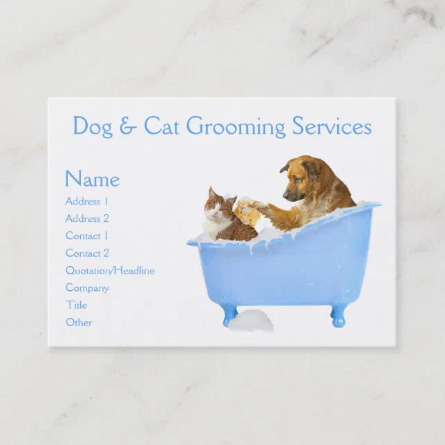 Dog and Cat Grooming Service Business Card Zazzle