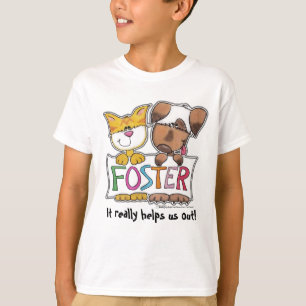 Dog and Cat Hold FOSTER Banner T-Shirt