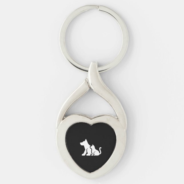 Dog and Cat    Keychain (Front)