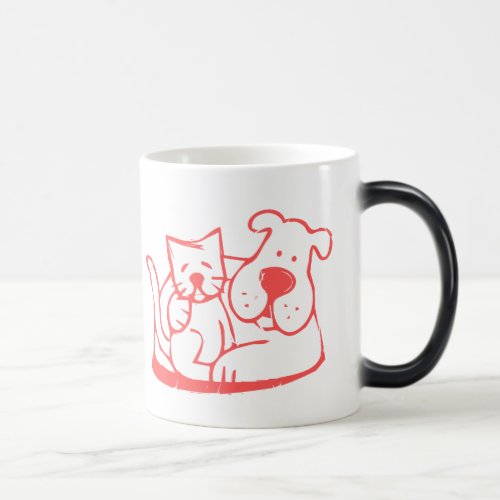 Dog and Cat  Magic Mug
