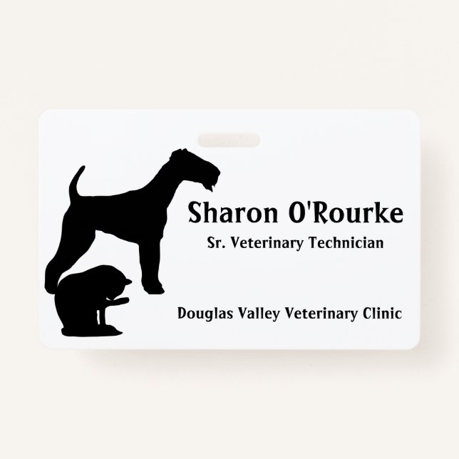 Dog and Cat Name Badge (Front)