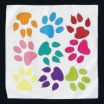 Dog And Cat Paw Prints Bandana<br><div class="desc">Great bandana for any animal lover. Makes a nice gift for a new pet parent of a dog or cat.</div>