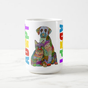 Dog and Cat Pet Adoption Awareness Mug