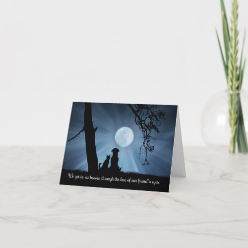 Dog and Cat Pet Sympathy Loss of Dog or Cat Card