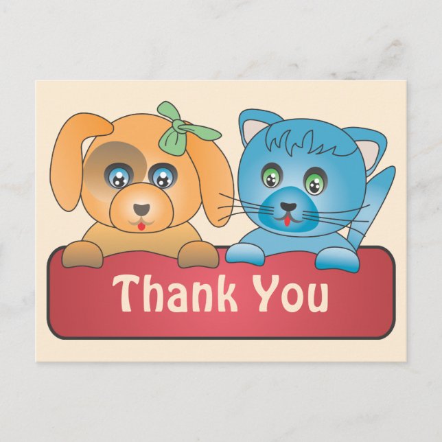Dog and Cat Postcard (Front)
