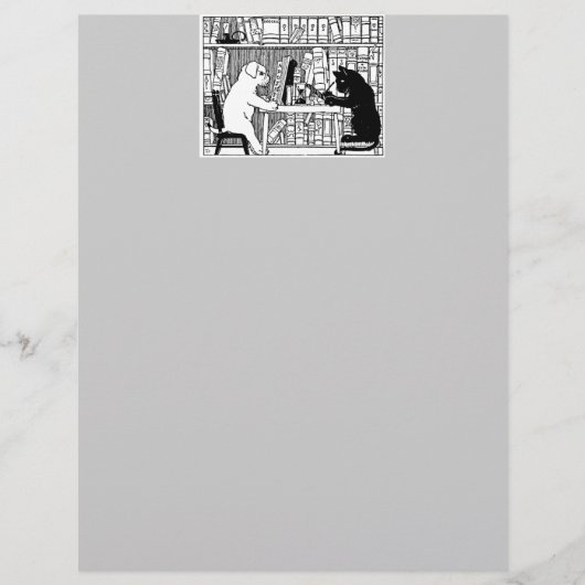 Dog and Cat Reading in the library (Front)