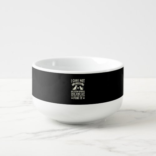 Dog and Cat Religion Quote Soup Mug