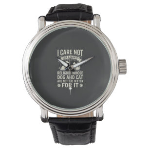 Dog and Cat Religion Quote Watch